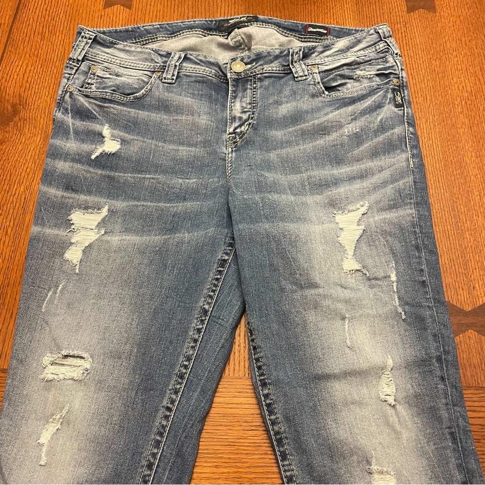 Silver Jeans Diatressed w/ Raw Hem